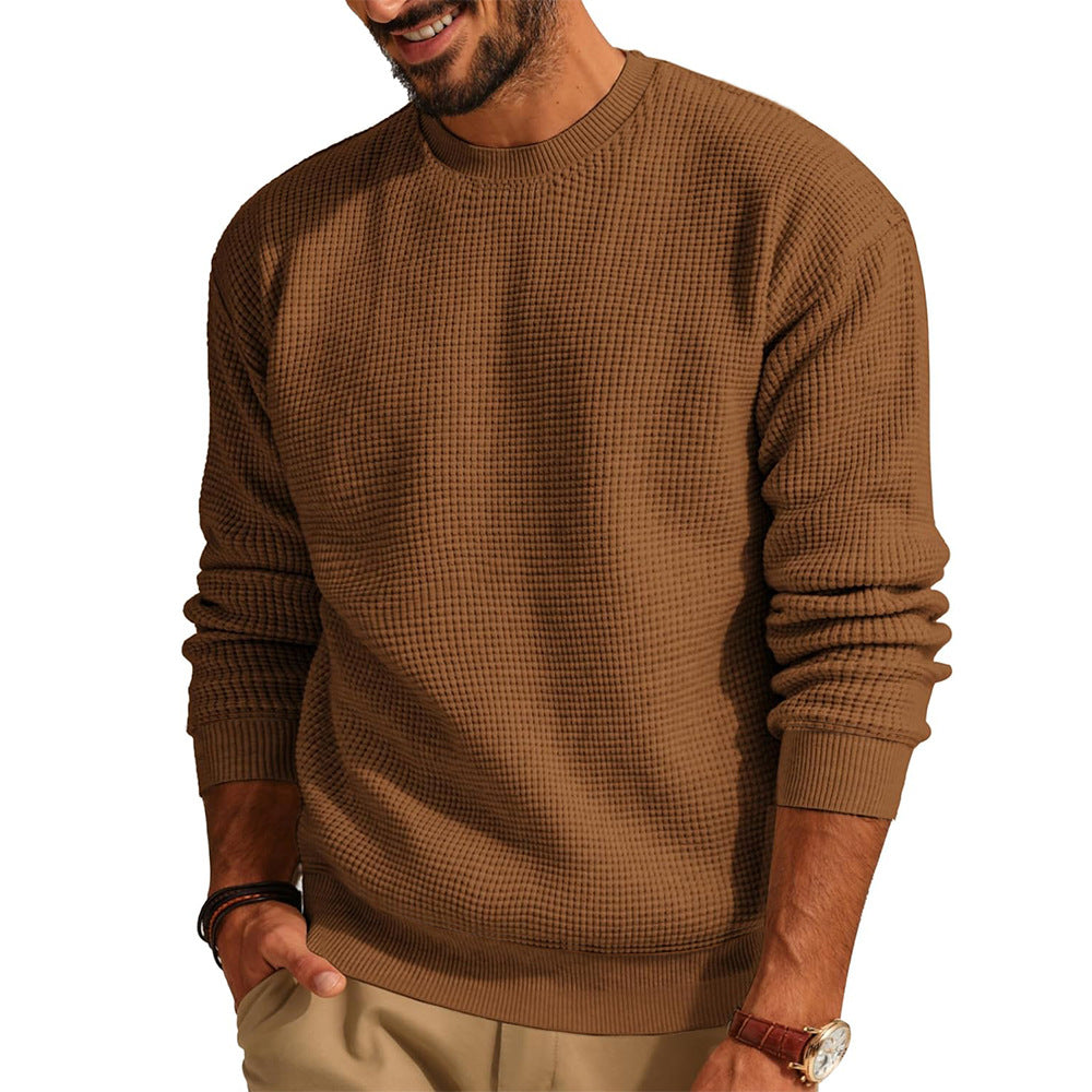 Men Structured Sweatshirt with Round Neck Chic and Style