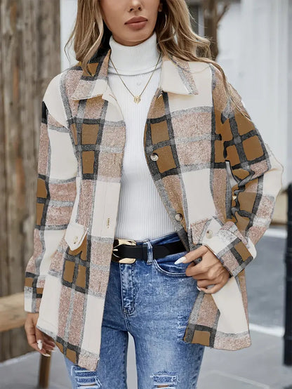 Chemise overshirt à carreaux pour femmes Chic und Stil