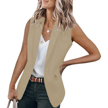 Blazer sans manches pour femmes au style moderne avec poches profondes Chic und Stil
