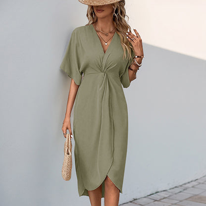 Robe enveloppante élégante à décolleté en V pour femmes Chic und Stil