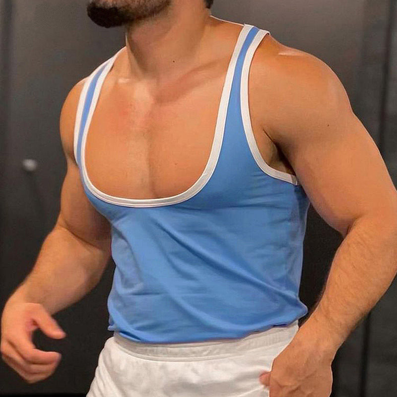 Hommes Débardeur de fitness respirant avec larges bretelles et ourlet plat Chic und Stil