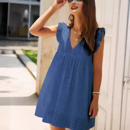 Robe d'été Eyelet Broderie pour femmes Chic und Stil