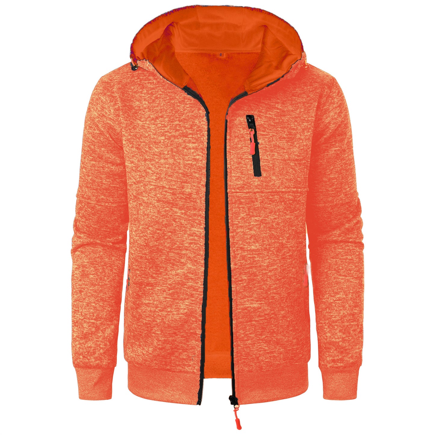 Veste à capuche sportive pour hommes avec un design structurel innovant et des poches pratiques Chic und Stil