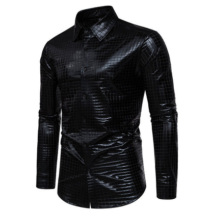 Chemise brillante pour hommes avec motif à carreaux exclusif Chic und Stil