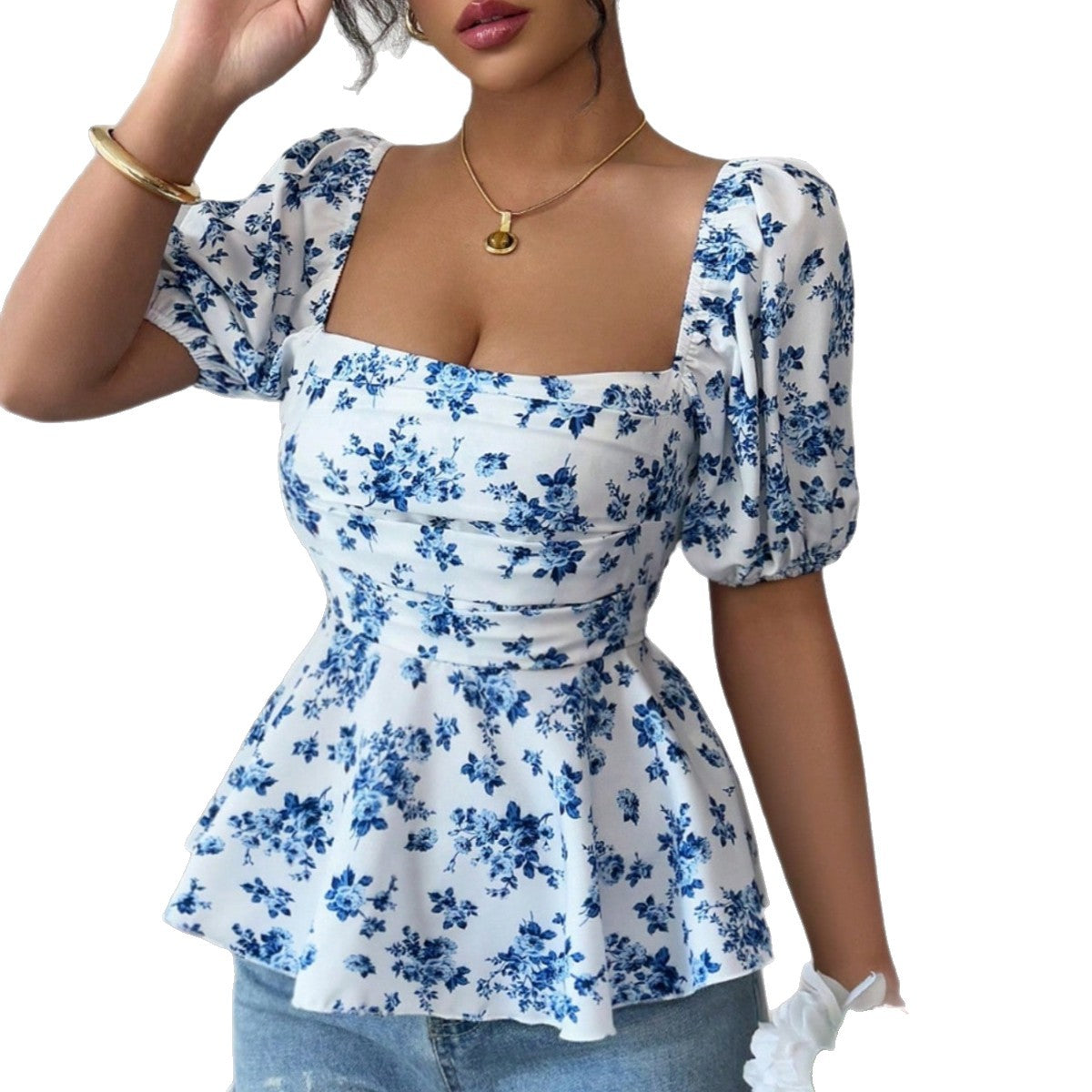 Chemisier pour femmes avec volant et design floral Chic und Stil