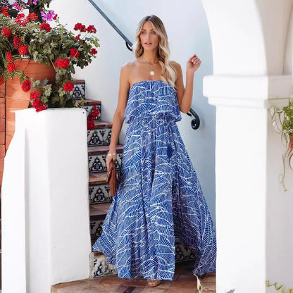 Robe maxi sans épaules Chic und Stil pour dames