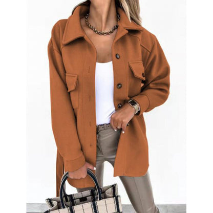 Chic and stylish ladies' oversized shirt jacket