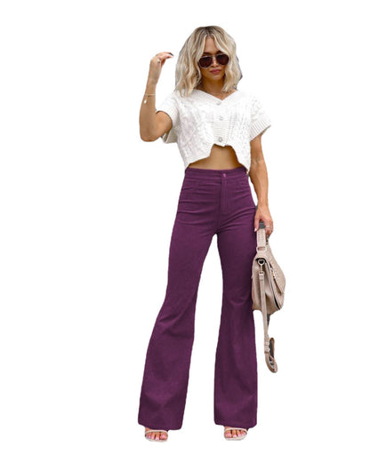 Women's Fashion High-Waisted Flared Jeans Chic and Style