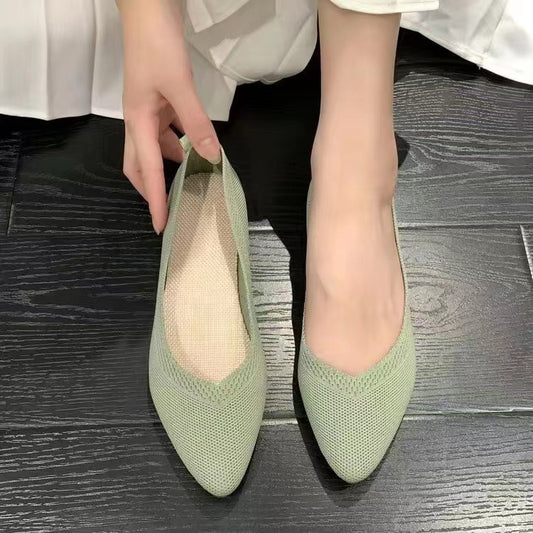 Dames Ballerines en dentelle tricot respirante Chic und Stil
