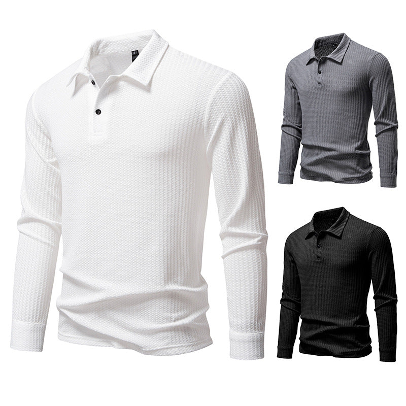 Chemise polo pour homme avec surface structurée et col moderne Chic und Stil