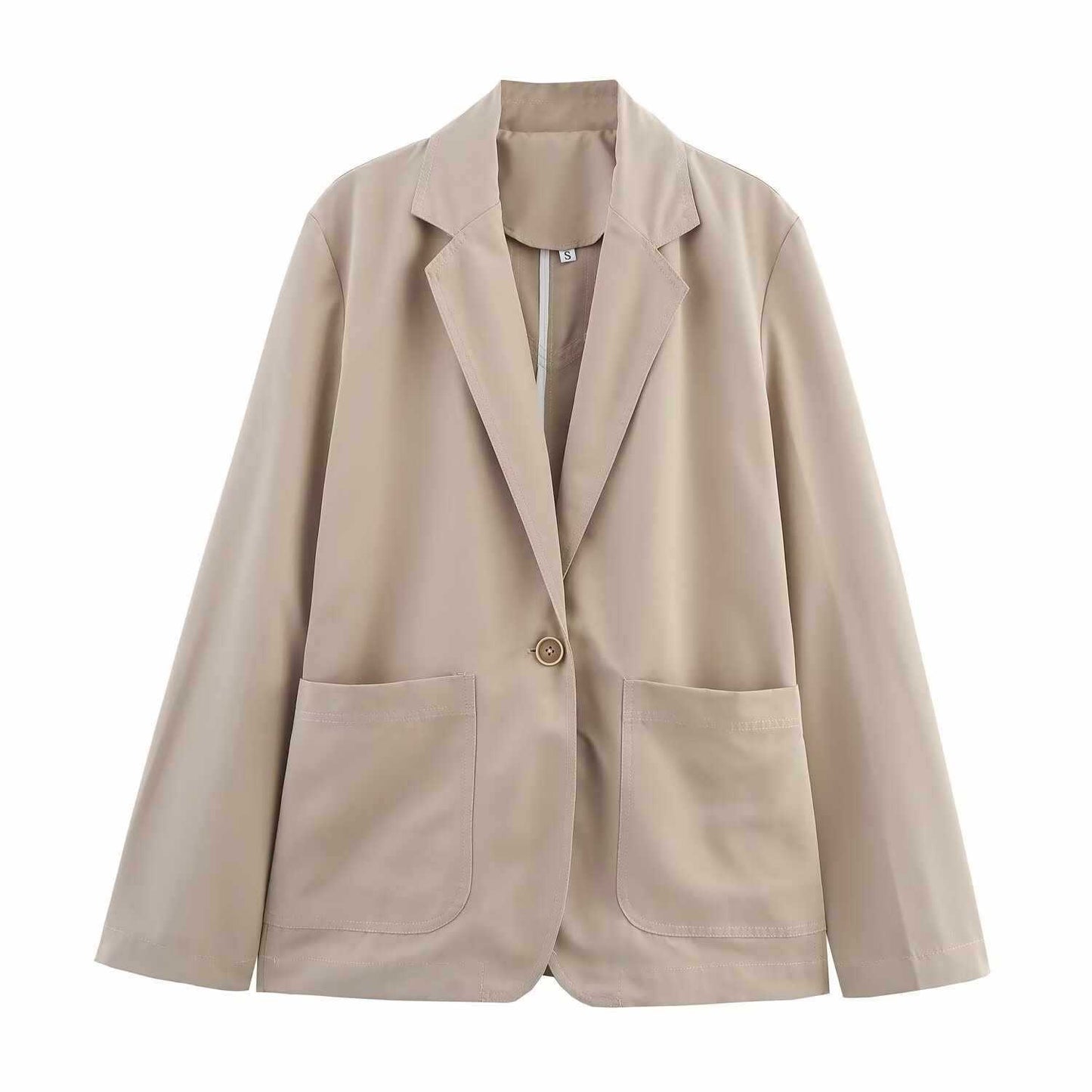 Damen weite hochtaillierte Stoffhose mit eleganten Knopfdetails Chic und Stil