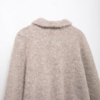 Ladies Comfortable Knit Pullover with Decorative Buttons Chic and Style