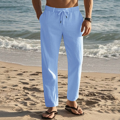 Casual beach pants for men with adjustable waist and side pockets Chic and Style