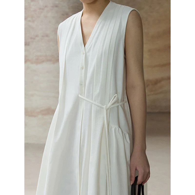 Robe chemise maxi femme avec ceinture ajustable Chic und Stil