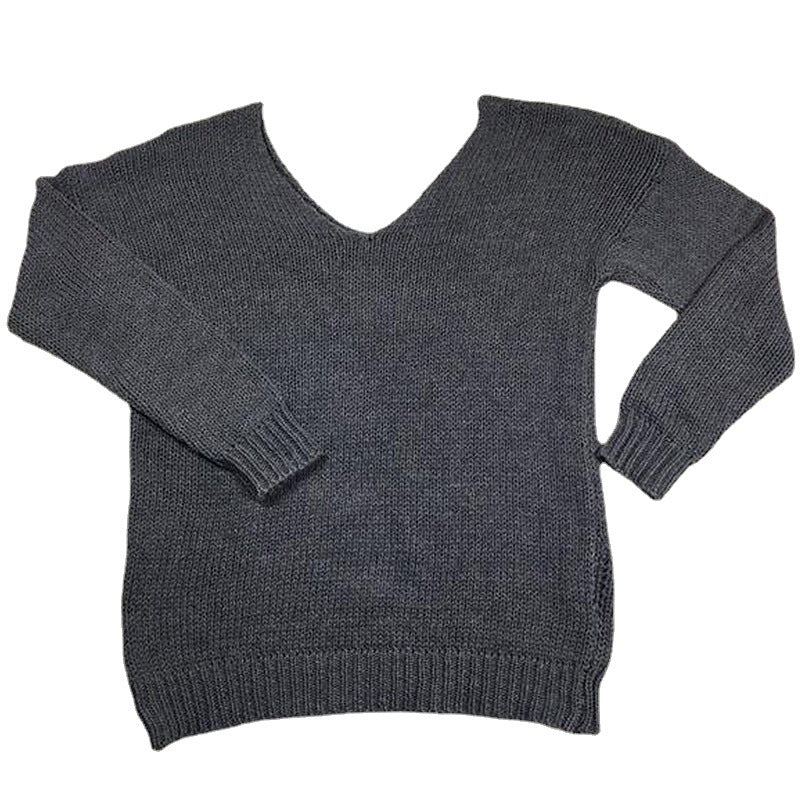 Dames Grand pull en tricot avec épaule dénudée et coupe décontractée Chic und Stil