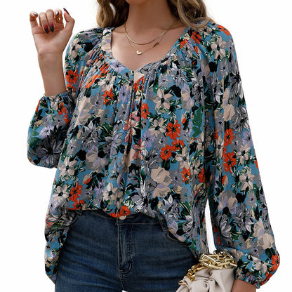 Blouse femme avec des motifs floraux et des manches légères Chic und Stil