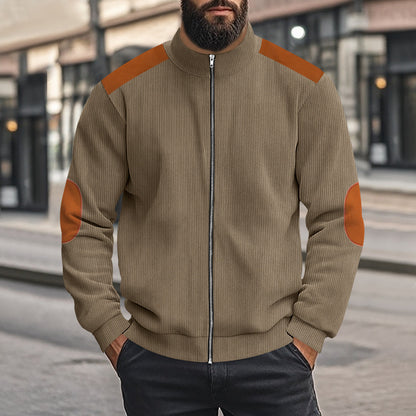 Veste de loisirs sportive pour hommes en tissu structuré avec détails contrastés Chic und Stil