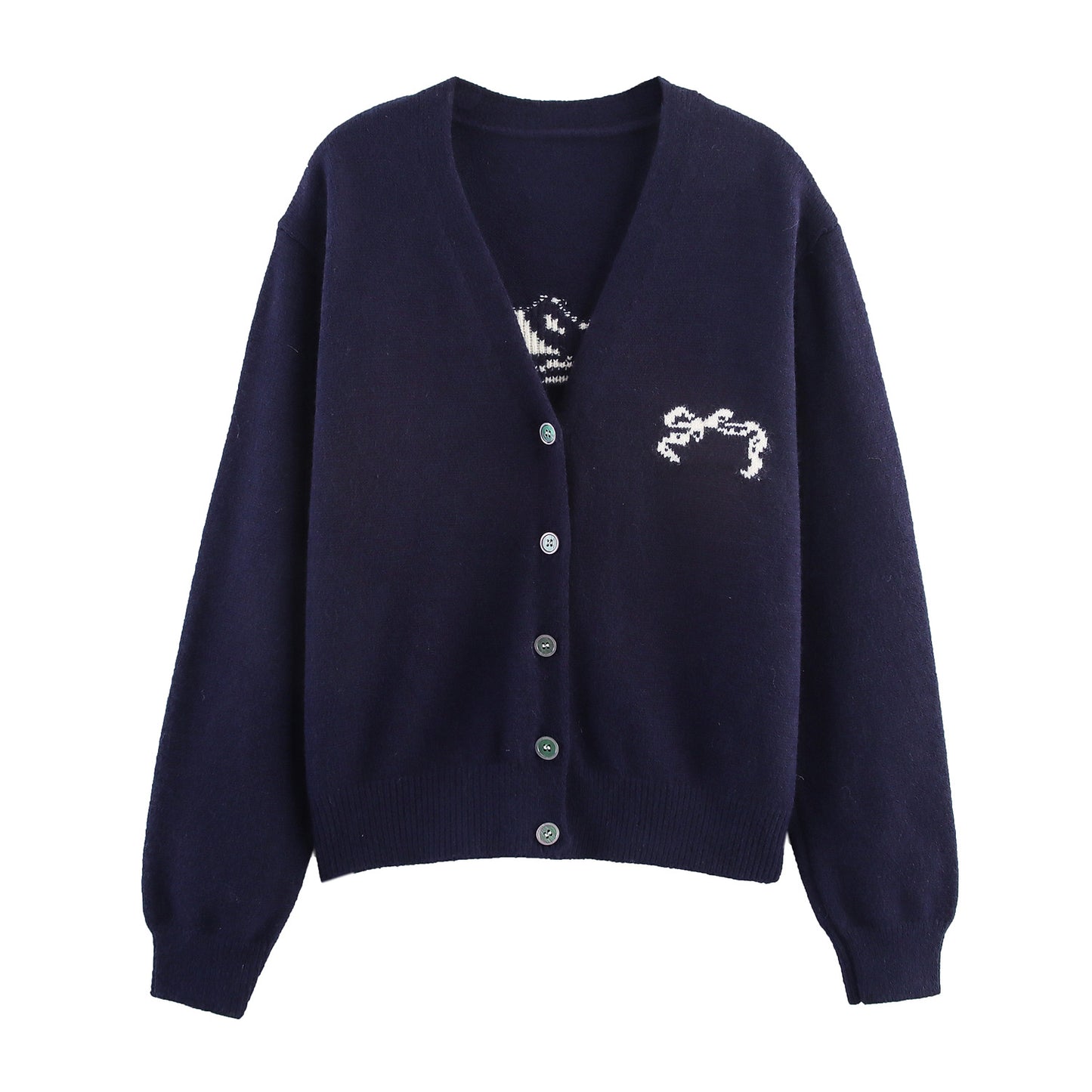 Dames pull-over en tricot douillet avec un élégant décolleté en V et une coupe décorative Chic und Stil
