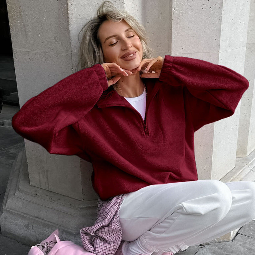 Dames Fleece Pull Chic und Stil