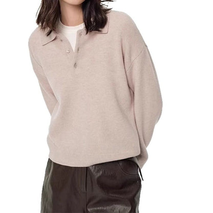 Pull en tricot polo classique pour femmes Chic und Stil