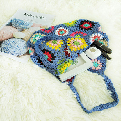 Dames Crochet Grand-Mère Carré Sac de Transport Chic und Stil
