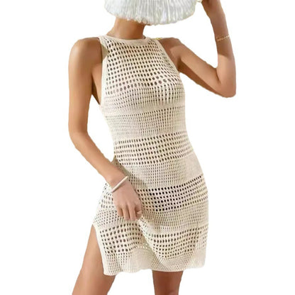 Robe en crochet pour femmes avec des motifs en trou raffinés et un design ajusté Chic und Stil