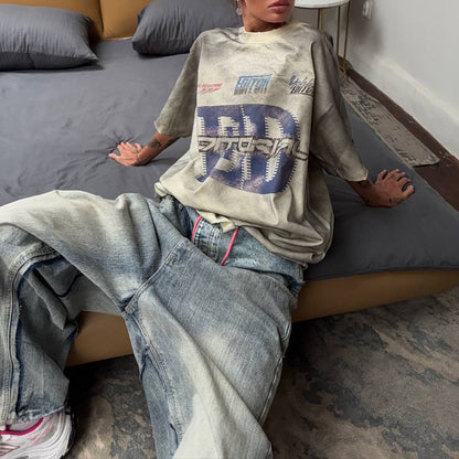 Baggy jeans for women with innovative drawstring Chic and Style