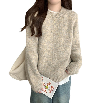 Pull en tricot décontracté pour femmes avec col rond et matériau doux Chic und Stil