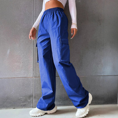 Pantalon cargo pour femmes avec taille élastique et poches latérales pratiques Chic und Stil