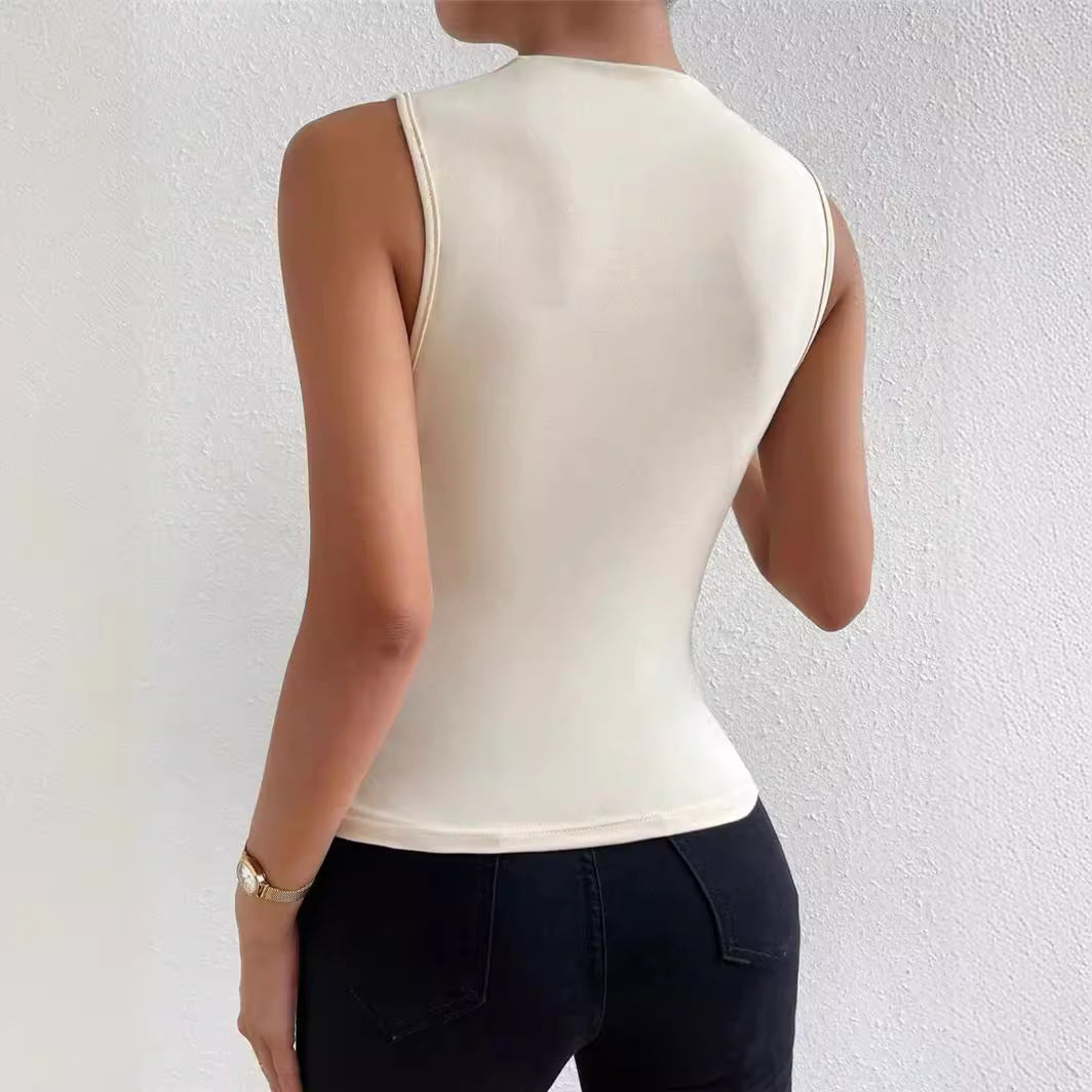 Dames Haut ajustée avec effet drapé élégant Chic und Stil