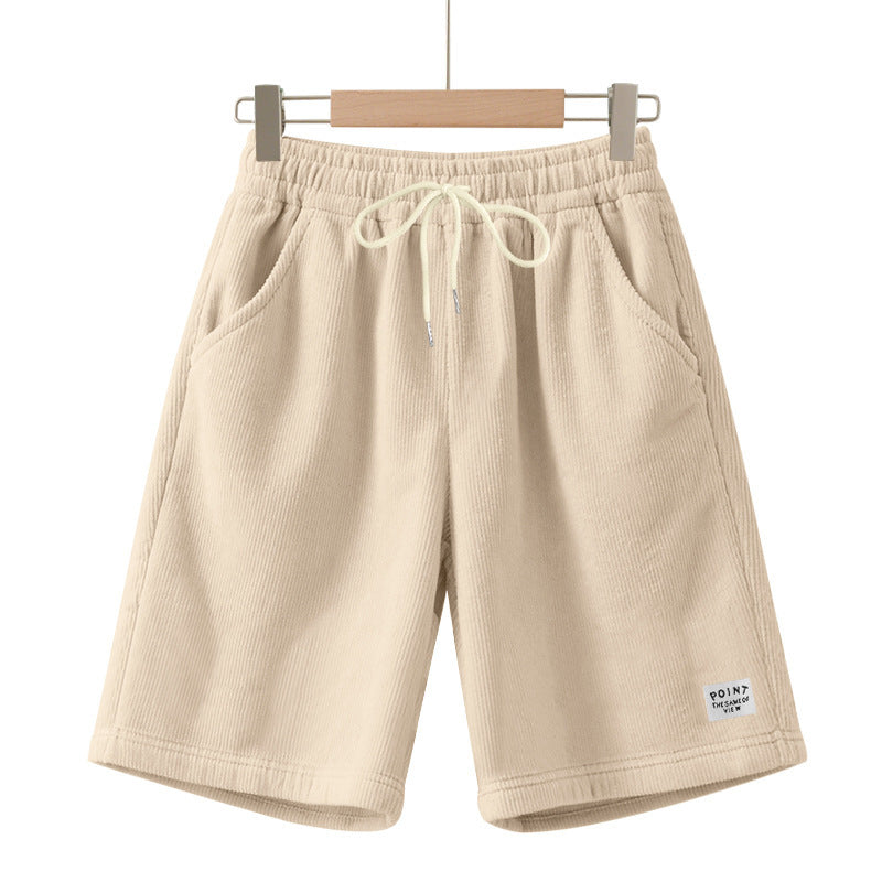 Shorts décontractés pour hommes en tissu côtelé léger avec taille ajustable Chic und Stil
