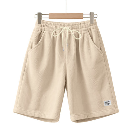 Shorts décontractés pour hommes en tissu côtelé léger avec taille ajustable Chic und Stil