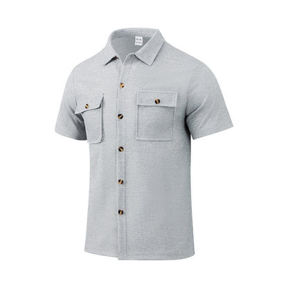 Chemise utilitaire à manches courtes pour hommes avec poches poitrine pratiques Chic und Stil