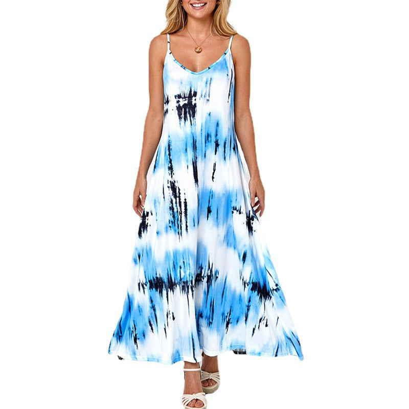 Dames Batik Maxi Robe Chic und Stil