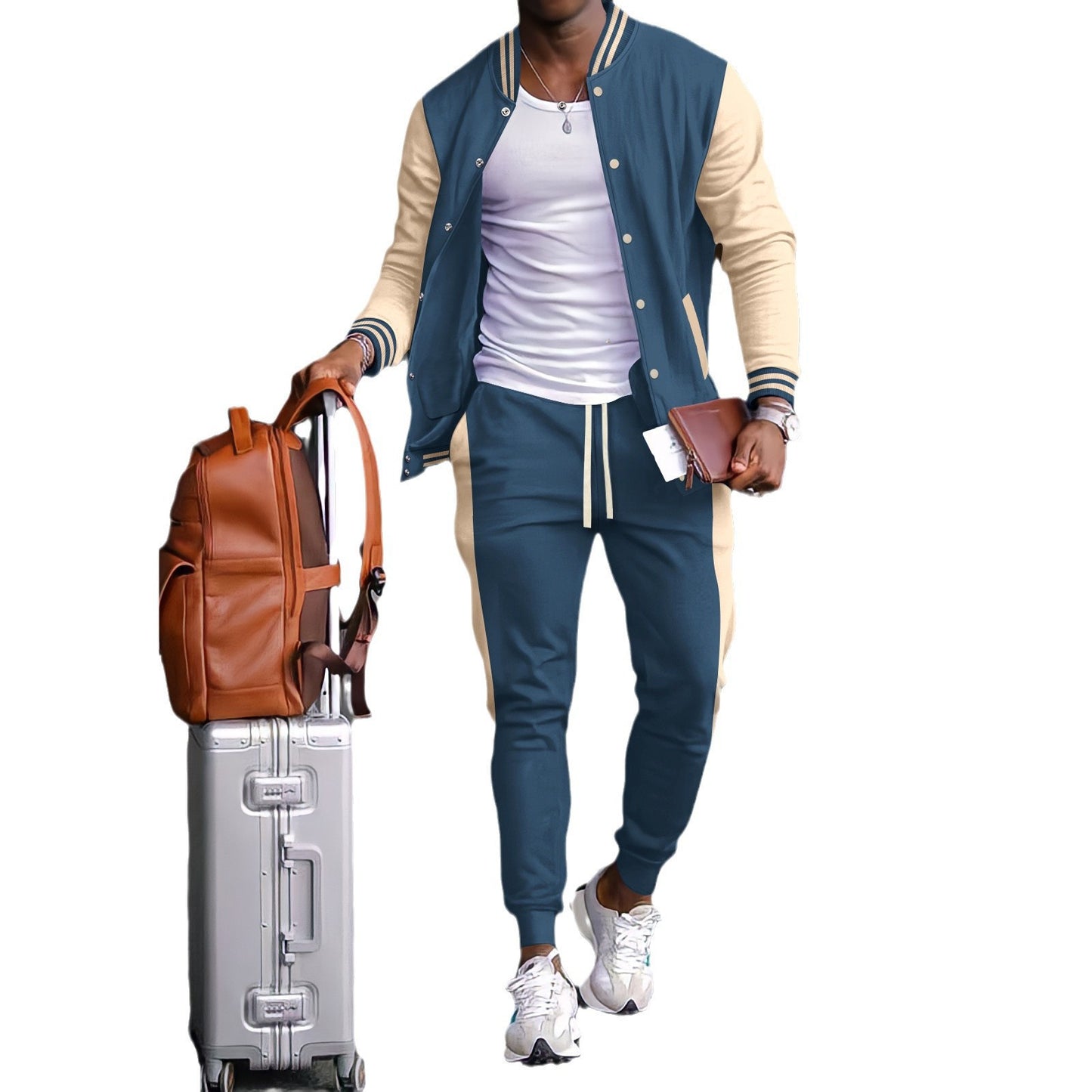 Casual sporty outfit for men with aviator jacket and jogger pants Chic and Style
