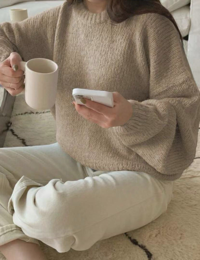 Pull en tricot confortable pour femmes avec coupe ample et détails côtelés classiques Chic und Stil