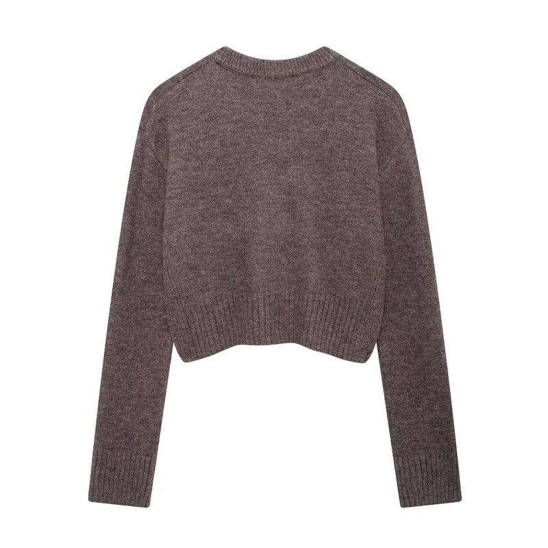 Dames gilet court en tricot avec de précieux détails de boutons Chic und Stil