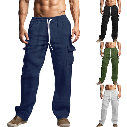 Casual cargo pants for men with practical side pockets and elastic waistband Chic and Style