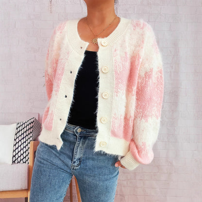 Dames gilet en tricot douillet avec un design de bouton tendance et un matériau doux Chic und Stil