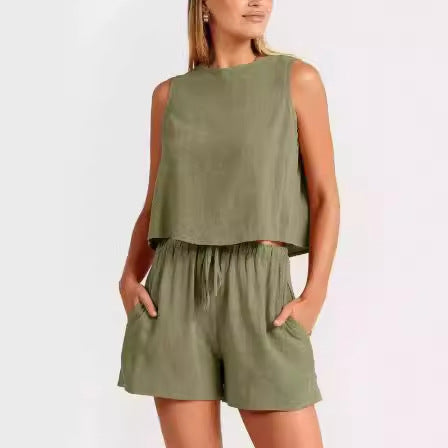 Ensemble de shorts décontracté à deux pièces Chic und Stil pour femmes