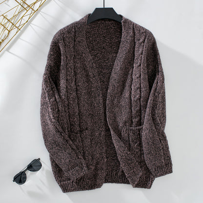 Veste en tricot pour femme avec motif en torsades et poches Chic und Stil