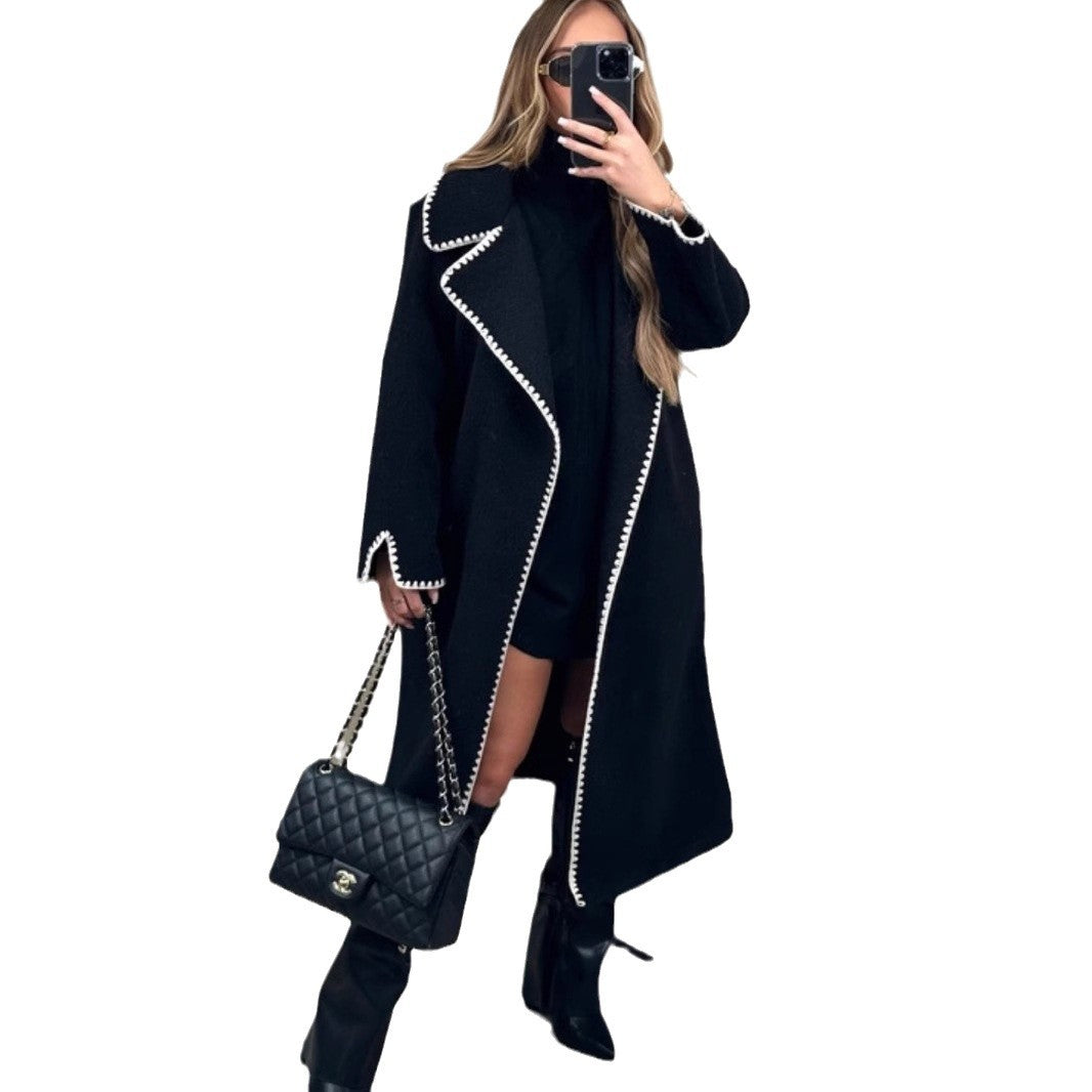 Dames Élégant Manteau Boucle Chic und Stil