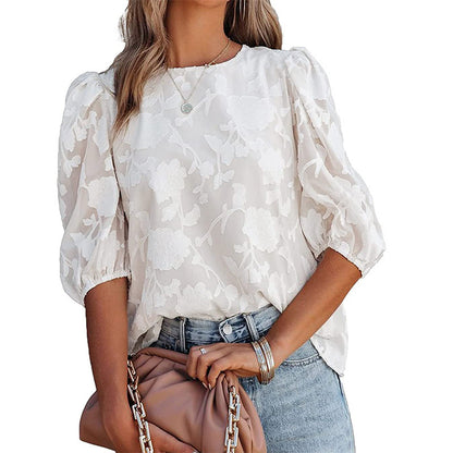 Dames blouson brodé de fleurs Chic und Stil
