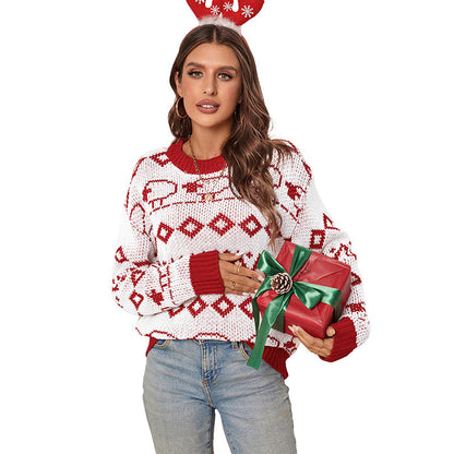 Pull en tricot pour femmes avec un motif gai et une coupe décontractée Chic und Stil