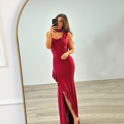 Dames Robe de soirée élégante fendue Chic und Stil