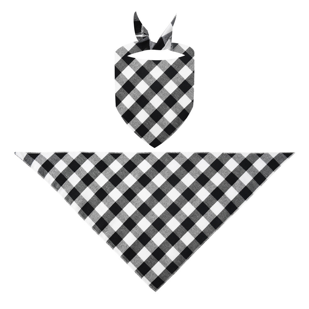 Chic und Stil | "Dear Santa Claus, define good" slogan printed black-and-white checkered pants family matching pajamas