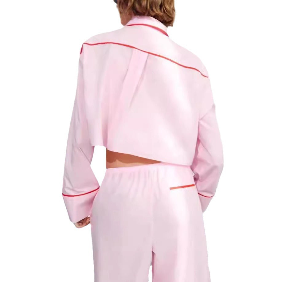 Fashionable women's two-piece set with crop top and wide leg pants Chic and Style