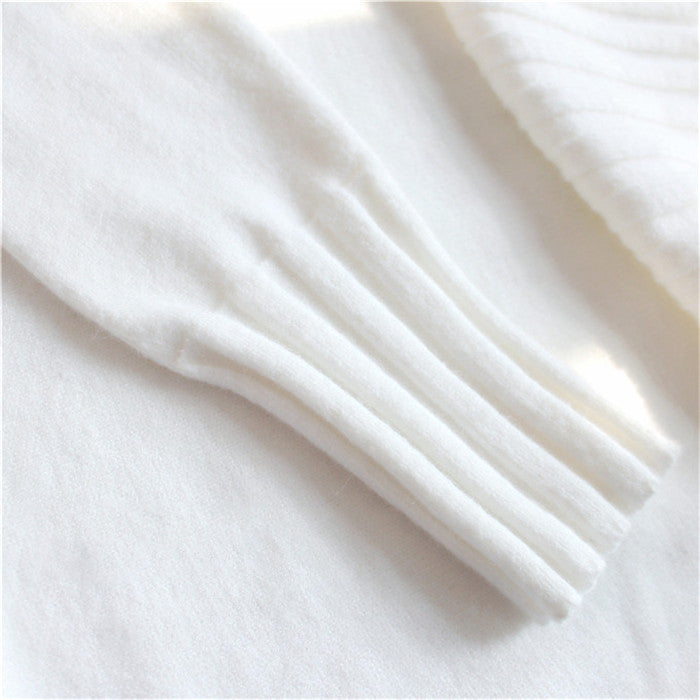Pull-over oversized à col roulé pour femmes avec des manches fendues et une texture côtelée Chic und Stil