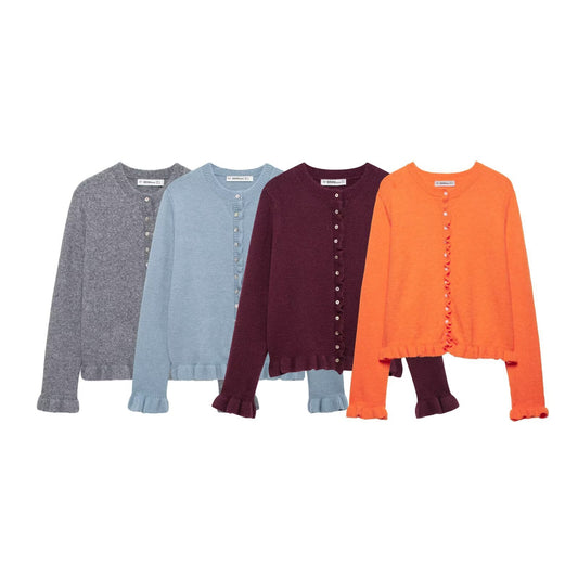 Dames cardigan élégant avec boutons décoratifs Chic und Stil