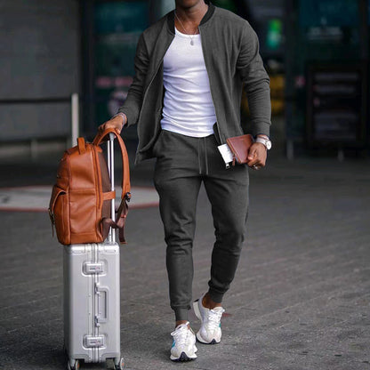 Men's sporty travel set with light jacket and jogger pants Chic and Style